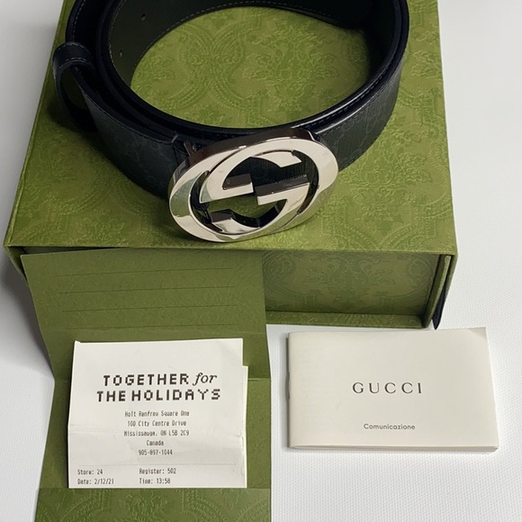GG Supreme Canvas Belt Size 95 - Picture 9 of 12